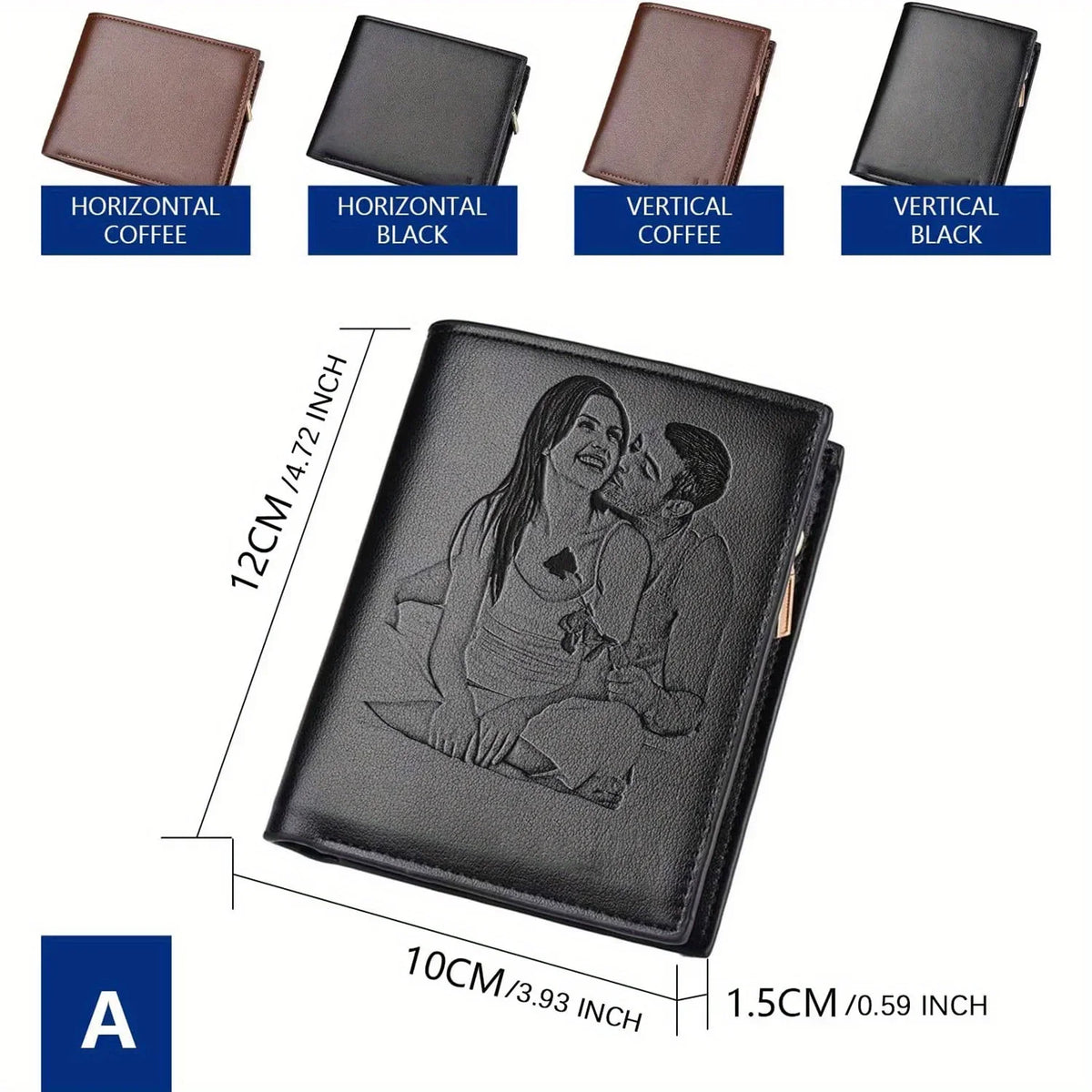 Engraved Personalized Gifts Custom Wallet for Men,Husband,Dad,Son for Birthday Anniversary Day Personalized Photo Wallets