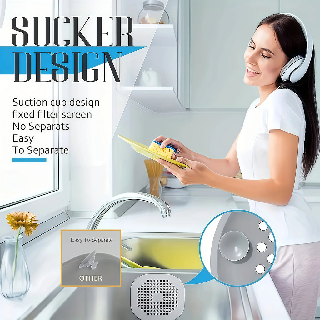 4-Pack Anti-Clogging Drain Strainers, Bathtub Shower Floor Drain Covers, Suitable for Kitchen, Bathroom Sink, Floor Drains