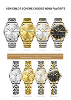 OLEVS Luxury Brand Couple Watch Classics Dual Calendar Wristwatch for Men and Women Waterproof Lover's Watch Set Gift Box