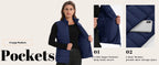 TACVASEN Puffer Padded Stand Collar Zip-up Vests Womens Warm Sleeveless Outdoor Waistcoats Quilted Lightweight Outwear Jackets
