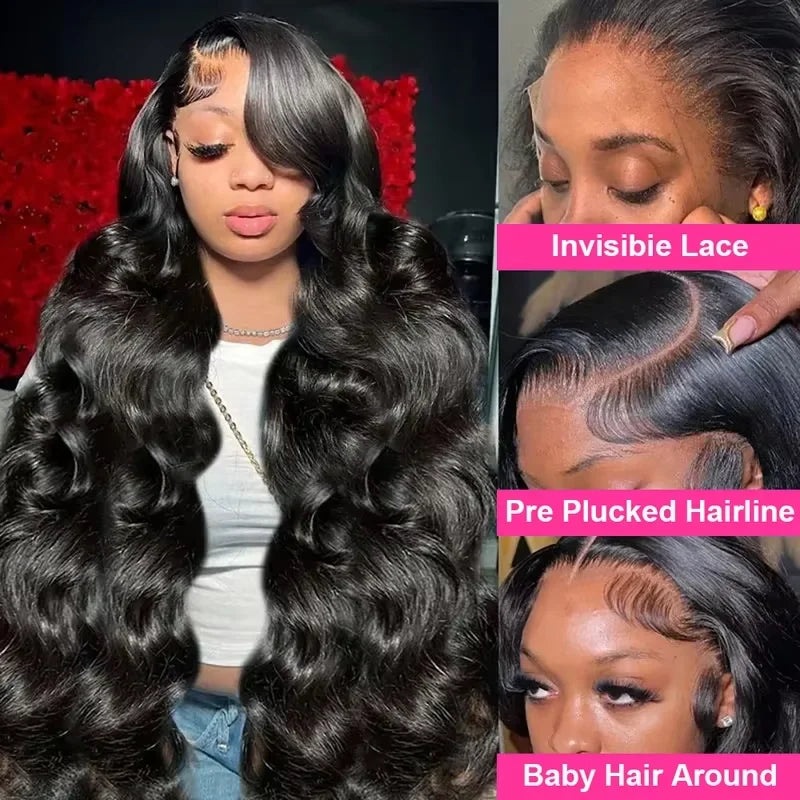 13x6 Body Wave HD Lace Front Vietnamese Virgin Human Hair Wigs 13x4 Lace Frontal Wig Pre Plucked 30 40Inch 4x4 Closure For Women