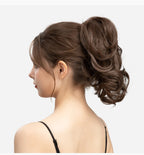 Synthetic Diy Claw Clip In Ponytail Hair Extensions Hairpiece Hair Bun Fake Black Blonde Natural Hair False Pigtail for Women