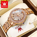 OLEVS 9943 Women Watch High end Luxury Rose Gold Diamond Waterproof Quartz Watch Brand Original Women Dress Watch Reloj Mujer