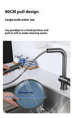 Hot Cold Touch on Kitchen Faucets Stainless Steel Pull Out Kitchen Sink Mixer Tap Black Smart Sensor Touch Kitchen Sink Faucet