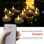 Flameless LED Electronic Candle with Remote Control LED Lighting with Flickering Flame Tea Lights Wedding Party Home Decor