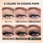 Naked 2 Basics Matte Neutral Eyeshadow Palette and Mirror Shadow Six Colors Contouring Neutral Eyeshadows Long-Lasting  Makeup