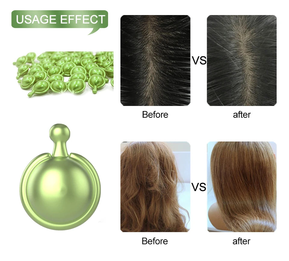 Mix Hair Vitamin Capsule Fast Repairing Maltreated Frizzy Hair Silky Moisturizing Hair Oil  Nourishing Keratin Complex Serum Oil