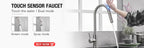 Spring Pull Down Kitchen Faucet, Hot Cold Stainless Steel Kitchen Sink Mixer Tap with Single Handle Spring Kitchen Faucets