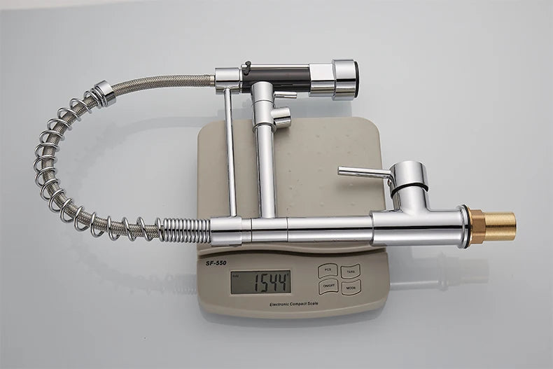 Kitchen Faucet with Pull Down Sprayer High Arc Single Handle Spring Kitchen Sink Faucet