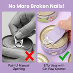 3D Printed Creative Cat Paw Shaped Pet Food Can Opener, Multifunctional Portable Cat Food Can Opener, Safe and Easy to Grip