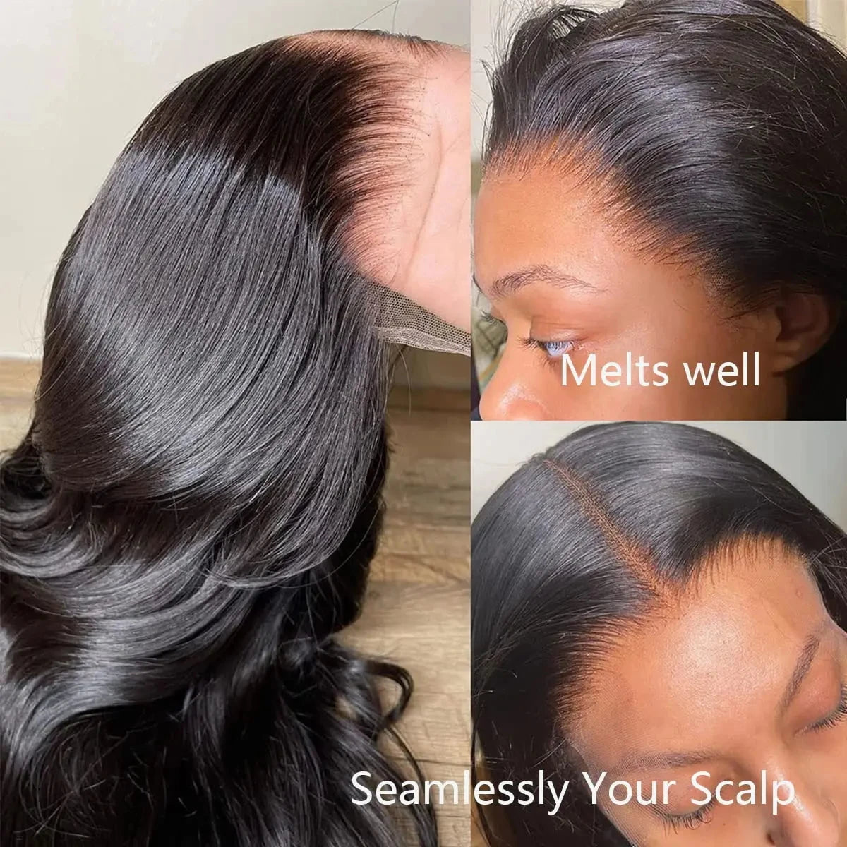 Black Body Wave Brazilian Human Hair Wigs Pre Plucked Hairline Hd Transparent Lace Front Wig 13x4 13X6 HD Lace Frontal Wig