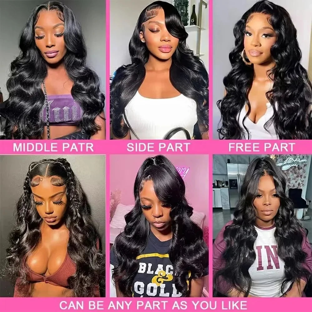Raw Peruvian Body Wave 180% Density 30 32 inch 13x6 HD Lace Front Human Hair Wigs 13x4 Frontal Wigs Women Glueless Closure Wigs
