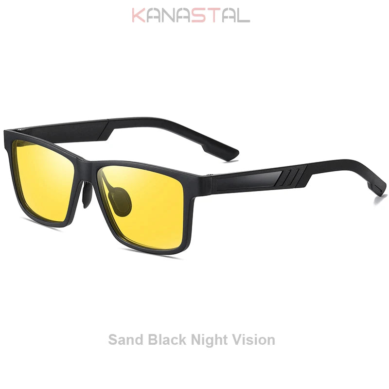 Men Night Vision Sunglasses UV400 Polarized Sun Glasses Women TR90 Eyeglasses Frame Driving Cycling Anti Glare Shade Eyewear