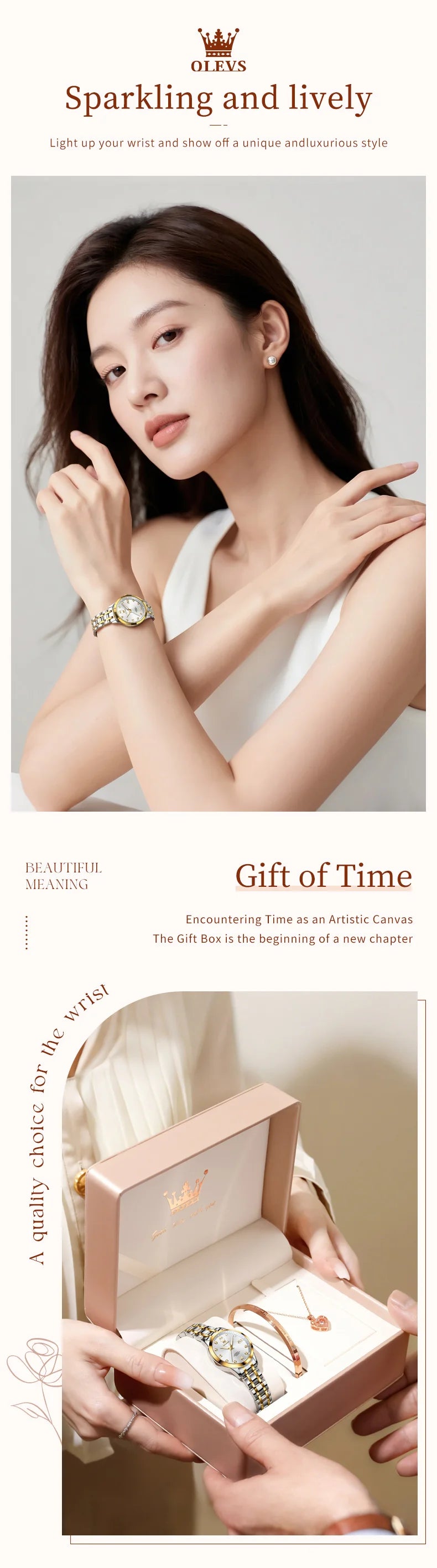 OLEVS 9946 Women Watch Auto Date Stainless steel Waterproof Luminous Automatic Mechanical Watch