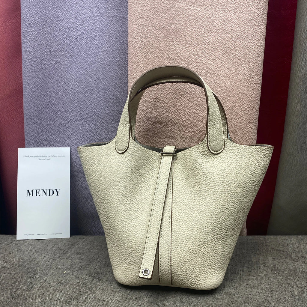 Brand Bucket Bag 18 22CM Women's Bags Trend 2026 Handbag Genuine Leather Luxury Designer Hand Bag Ladies New In Tote Bag
