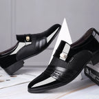 New men's casual shoes business formal wear plus size versatile for weddings simple  comfortable retro artistic men's shoes