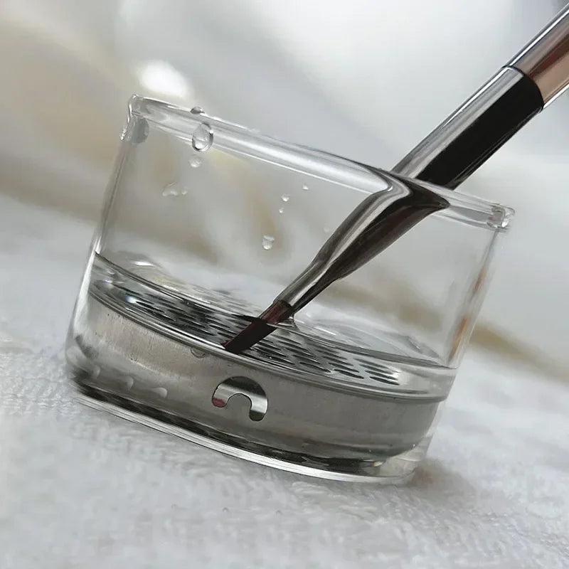 Nail Brushes Washing Cup Water Cleaner Easy Cleaning Portable Brush Mesh Layers Washer for Nail Art Sequins Nail Tools