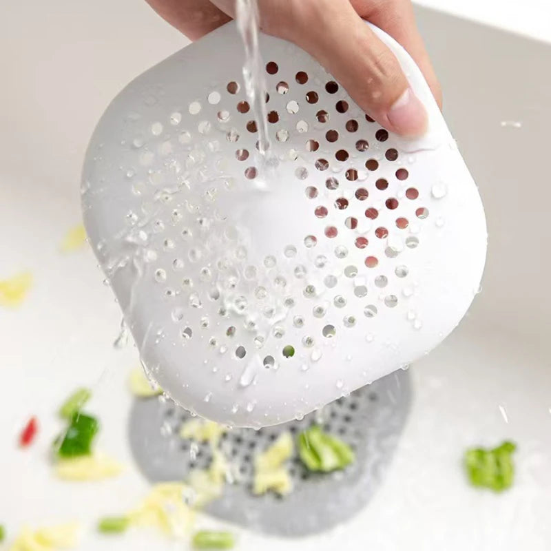 1pc Sink Anti Clogging Artifact Floor Drain Cover Bathroom Hair Filter Kitchen Sink Drain Hair Filter Mesh Cover TPR