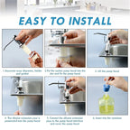 Sink Liquid Soap Dispenser Pump Stainless Steel Liquid Soap Bottle Sink Mount Hand Pressure Soap Dispenser Bottle Kitchen