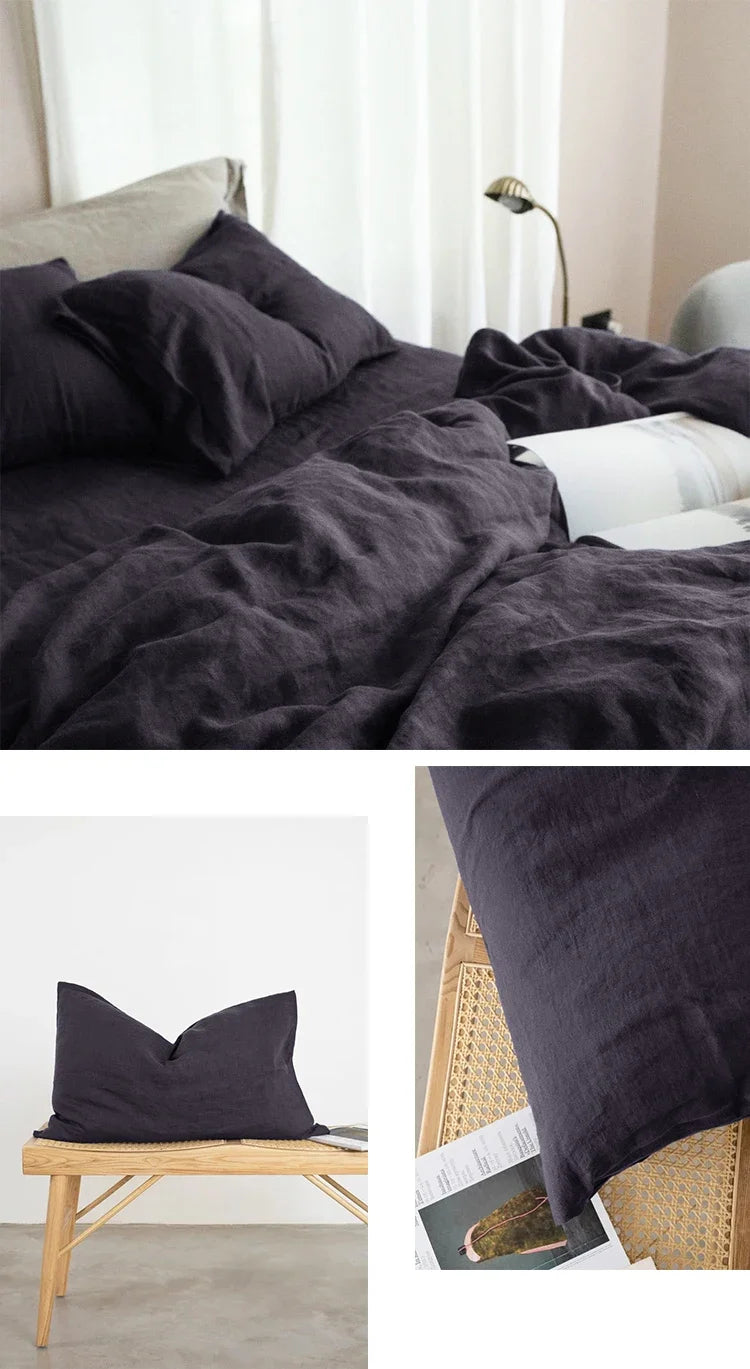 Linen Pillow Cases 100% French Natural Flax Soft Linen Envelope Pillowcases for Throw Pillows Soft and Durable All Season