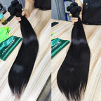 Straight Bundles With 4x4 Closure Brazilian Bundles With Closure Human Hair 5x5 2x6 HD Lace Closure Raw Human Hair Bundles Soft