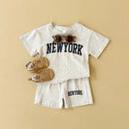 2PCS Newborn Baby Boys Clothes T-shirt+Shorts Set Letter Printed Sports Set Summer New Baby Girl Infant Outfit Set