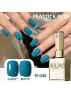 2025 Japanese Spring-Summer Peacock Blue Gel - Skin-Brightening, Home & Salon Use Nail Polish