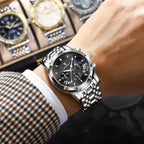 POEDAGAR Original Military Men Watches Waterproof Luminous Date Chronograph Man Watch Stainless Steel Men's Quartz Watches Reloj