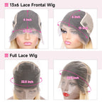 13x6 Lace Frontal Wig 1B 613 Ombre Blonde Full Lace Human Hair Wig Dark Roots Pre Plucked  Lace Front Human Hair Wigs for Women