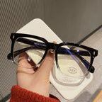 Transparent Computer Glasses Frame Women Men Anti Blue Light Square Eyewear Blackout  Optical Eyeglasses Lenses