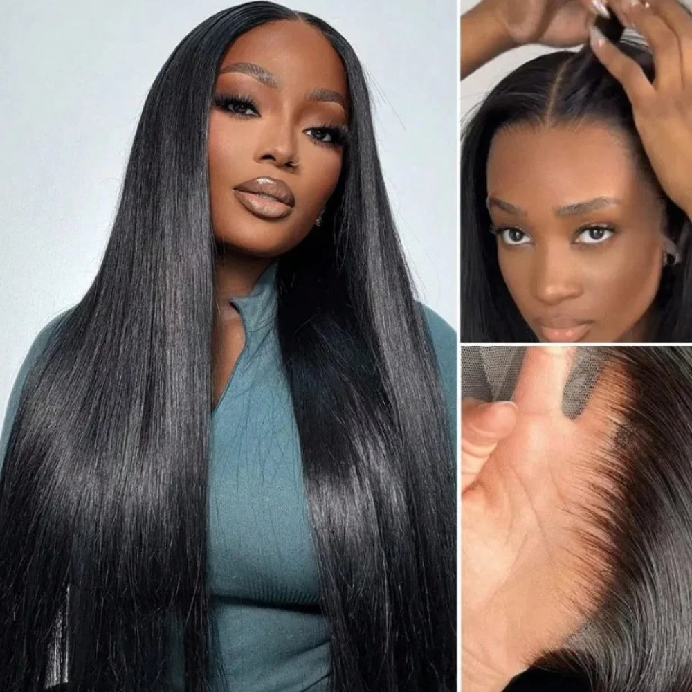 40 42 Inch Straight Human Hair Wigs 13x4 13x6 HD Lace Frontal Wigs For Women Glueless Bone Straight Lace Front Human Hair Wigs