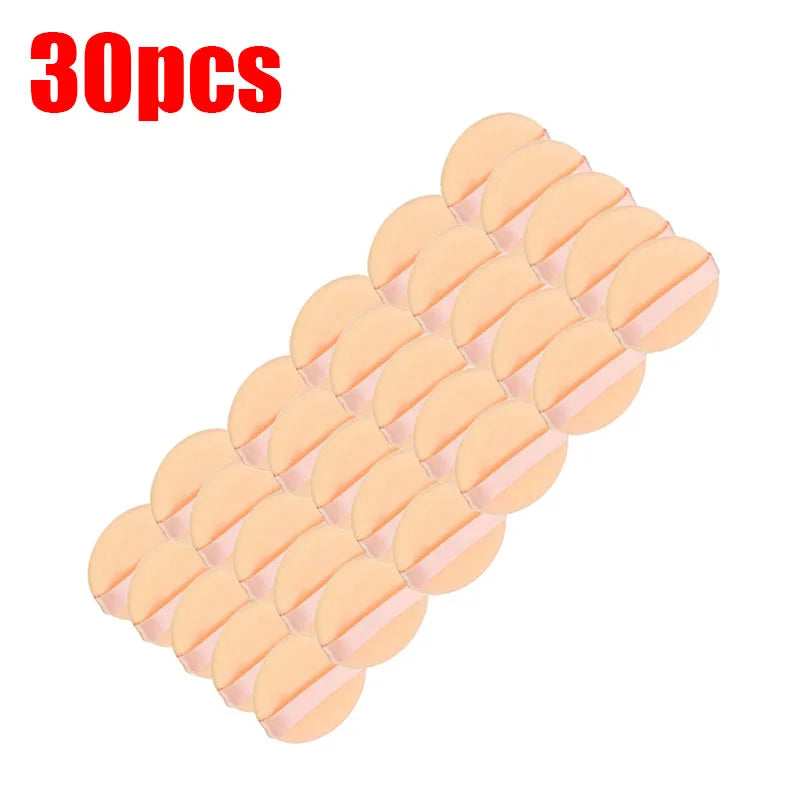 5/10/20/30pcs Powder Puff Cotton Cosmetic Powder Makeup Puffs Pads Makeup With Ribbon Face Powder Puffs For Loose And Foundation