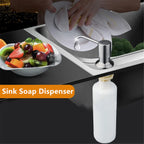 Soap Dispenser for Kitchen Sink Golden Brushed Black Stainless Steel Countertop Dish Sink Detergent Dispenser Pump Bathroom