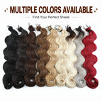26 inch Body Wave Crochet Hair 3PCS Synthetic Braids Hair Ombre Blonde Balayage Natural Braiding Hair Extensions 300g/lot