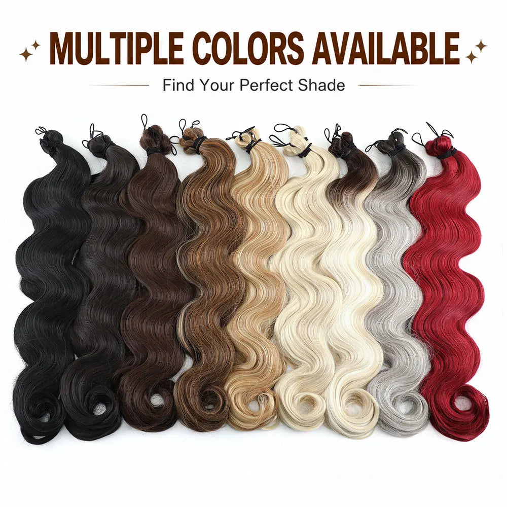 26 inch Body Wave Crochet Hair 3PCS Synthetic Braids Hair Ombre Blonde Balayage Natural Braiding Hair Extensions 300g/lot