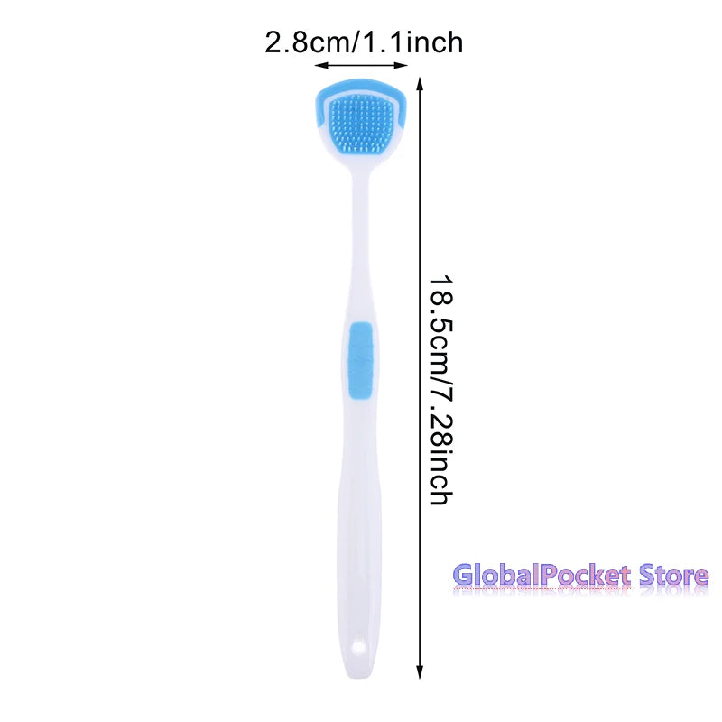 1/5PCS Tongue Scraper Oral Cleaner Brush Soft Silicone Cleaning Tongue Toothbrush Mouth Fresh Breath Scraping Hygiene Care Tools