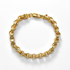 18k Gold Plated Italy 750 Bracelet Copper Braided Shaped Bracelet Hip-Hop Daily Men Women Jewelry Accessories For Friends Gifts