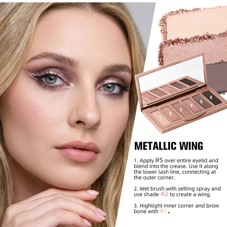 Eyeshadow Palette Long-Lasting Eye Makeup Rich Pigment Neutral Shades Blendable Color Matte Nudes Eyeshadow Palette Woman Makeup