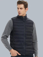 Men' Sleeveless Vest Jackets Winter Fashion Male Cotton-Padded Vest Coats Men Stand Collar Warm Waistcoats Clothing