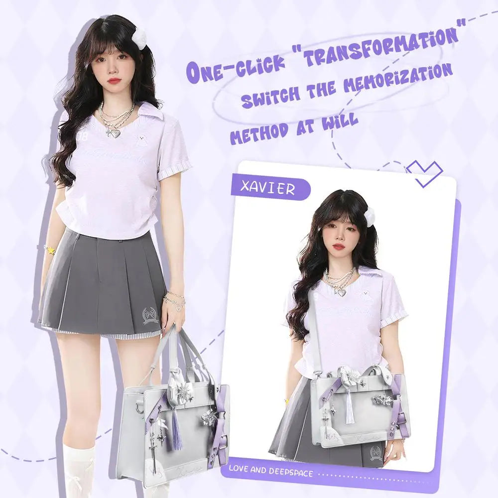 Y2K Trendy Star Ita Bag Lolita Girl Transparent Pocket Fashion Crossbody Bag Women's DIY Display Shoulder Bag Cute Purse Handbag
