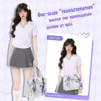 Y2K Trendy Star Ita Bag Lolita Girl Transparent Pocket Fashion Crossbody Bag Women's DIY Display Shoulder Bag Cute Purse Handbag