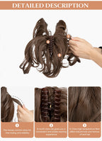Synthetic Diy Claw Clip In Ponytail Hair Extensions Hairpiece Hair Bun Fake Black Blonde Natural Hair False Pigtail for Women