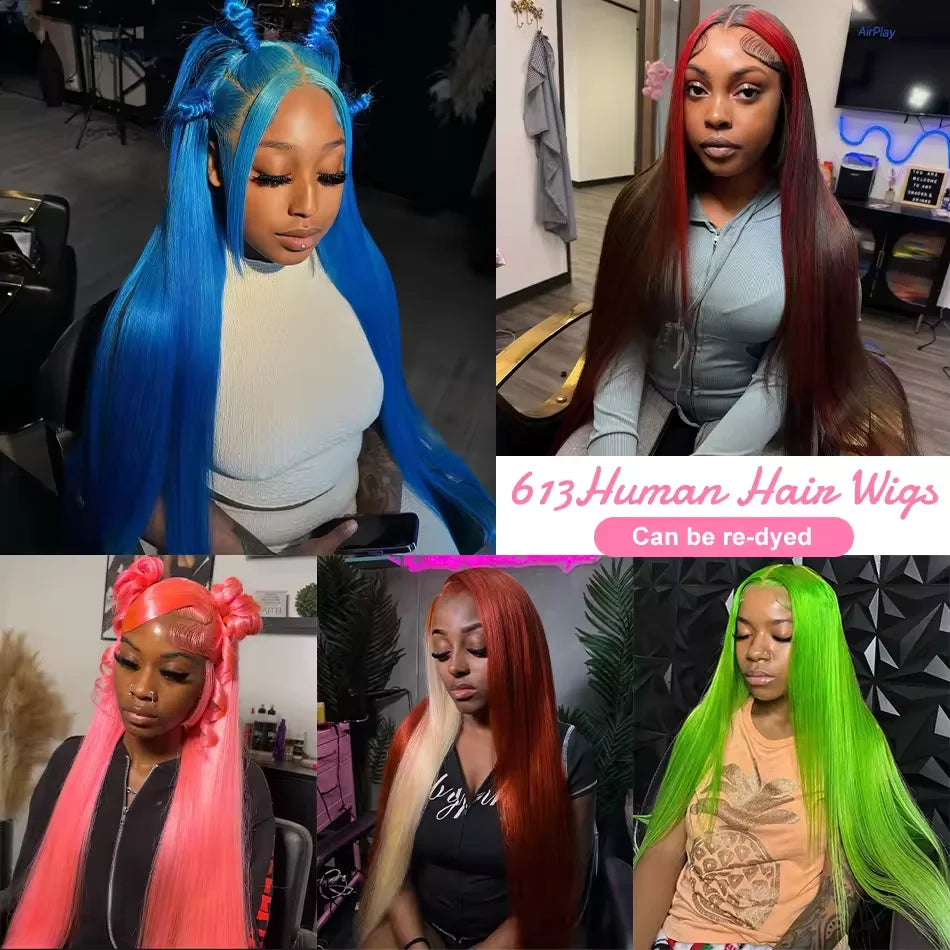 613 Blonde HD Transparent Lace Frontal Human Hair Wigs Tuneful 613 Malaysian Bone Straight 13x4 13x6 Lace Front Human Hair Wigs