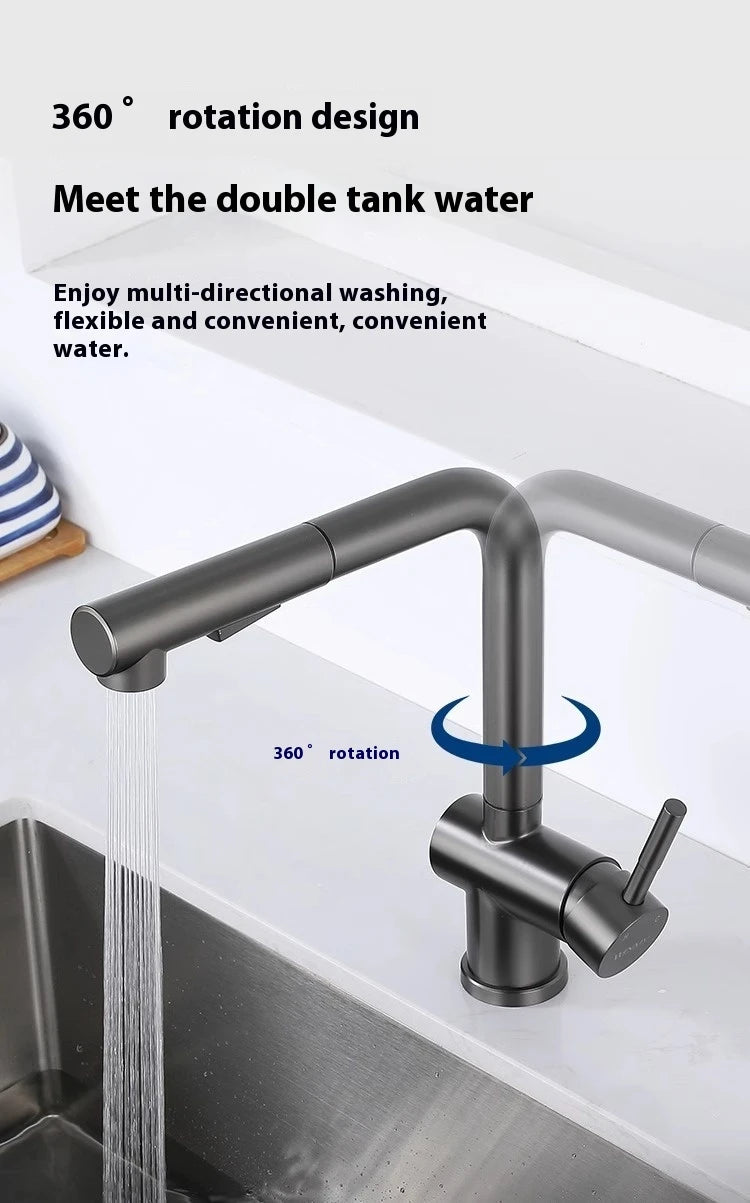 Hot Cold Touch on Kitchen Faucets Stainless Steel Pull Out Kitchen Sink Mixer Tap Black Smart Sensor Touch Kitchen Sink Faucet