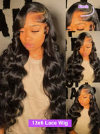 250 Density 100% Human Hair Body Wave 5x5 Glueless Lace Frontal Wigs 13x6 HD Lace Front Wig 40 Inch 13x4 Brazilian Black Clourse