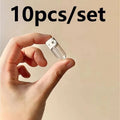 10pcs Clear Leak-Proof Travel Bottle for Makeup Remover & Lotion, Portable Dispenser with Flip-Top Essence Bottled Separately