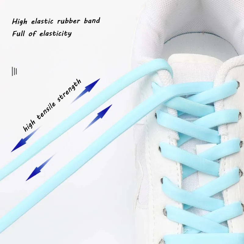 Elastic Shoelaces Classic Black White Laces for Sneakers Shoestring Flat Shoelace Leisure Women Lacet Shoe Laces Accessories