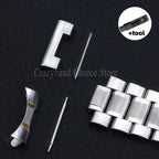 20mm22mm Arc Stainless Steel Watch Band 12/14/16mm 18mm 21mm 24mm Curved Universal Women Men Strap Silver Black Butterfly Buckle