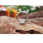 Trendy 925 Sterling Silver Wedding Engagement Finger Rings for Women  Simple Square Zircon Rhinestone Inlay Ring Jewelry Gift