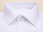 New Men Formal Shirt Long Sleeve Office Solid Color Anti-Wrinkle Fashion Business Pocket White Social Pocket Shirts 5XL 6XL 7XL